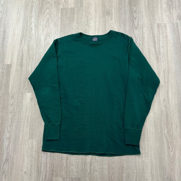 Vintage Duofold Thermal Shirt Men's 2XLT Base Layer Long Sleeve Green 90s - Picture 1 of 7